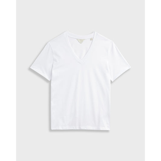 Women Nikitai-V Neck Tee - White