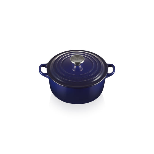 Round Casserole/oven 18cm - Indigo Ss Knob