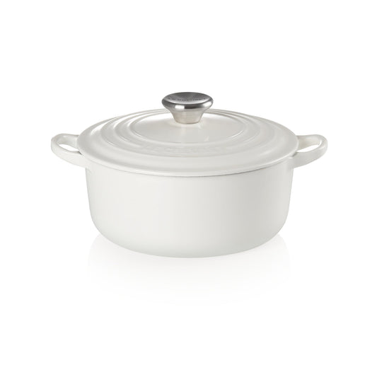 Round Casserole/oven 22cm - White Ss Knob