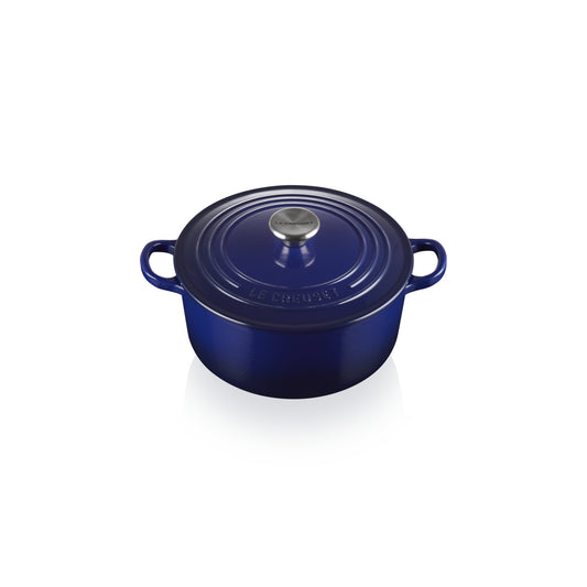 Round Casserole/oven 22cm - Indigo Ss Knob