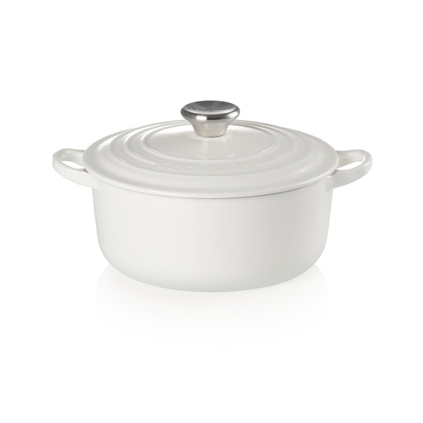 Round Casserole/oven 24cm - White Ss Knob