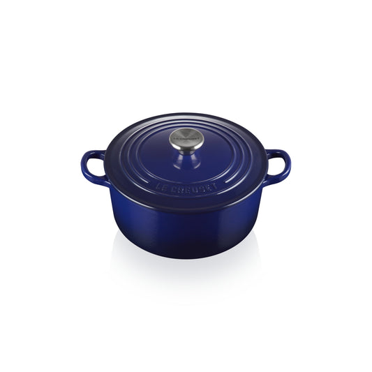 Round Casserole/oven 24cm - Indigo Ss Knob