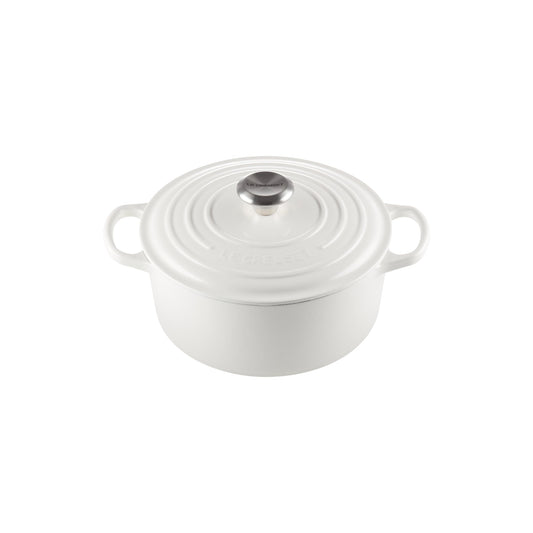 Signature Round Casserole/oven 24cm - White Ss Knob