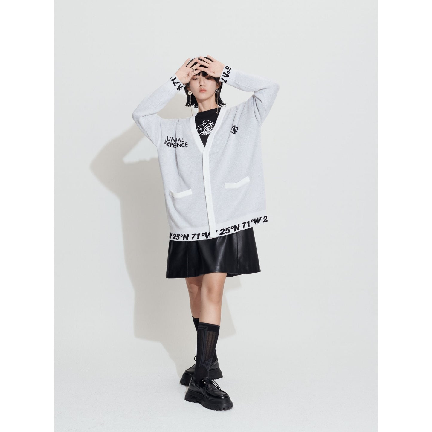 Women Faux Leather Mini Dress - Black