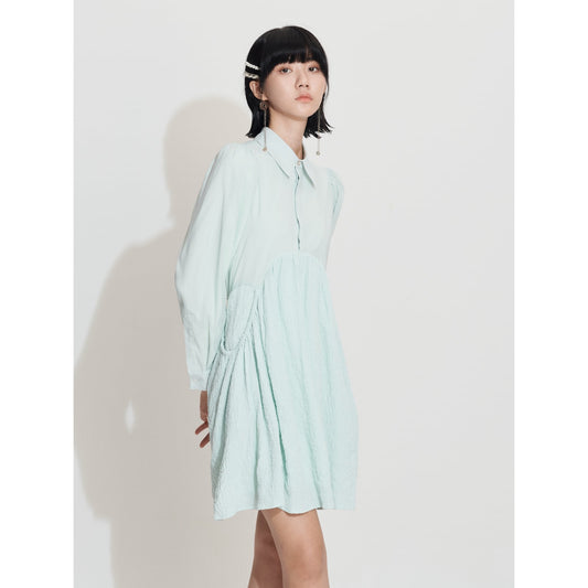 Women Dolly Shirt Dress - Light Blue