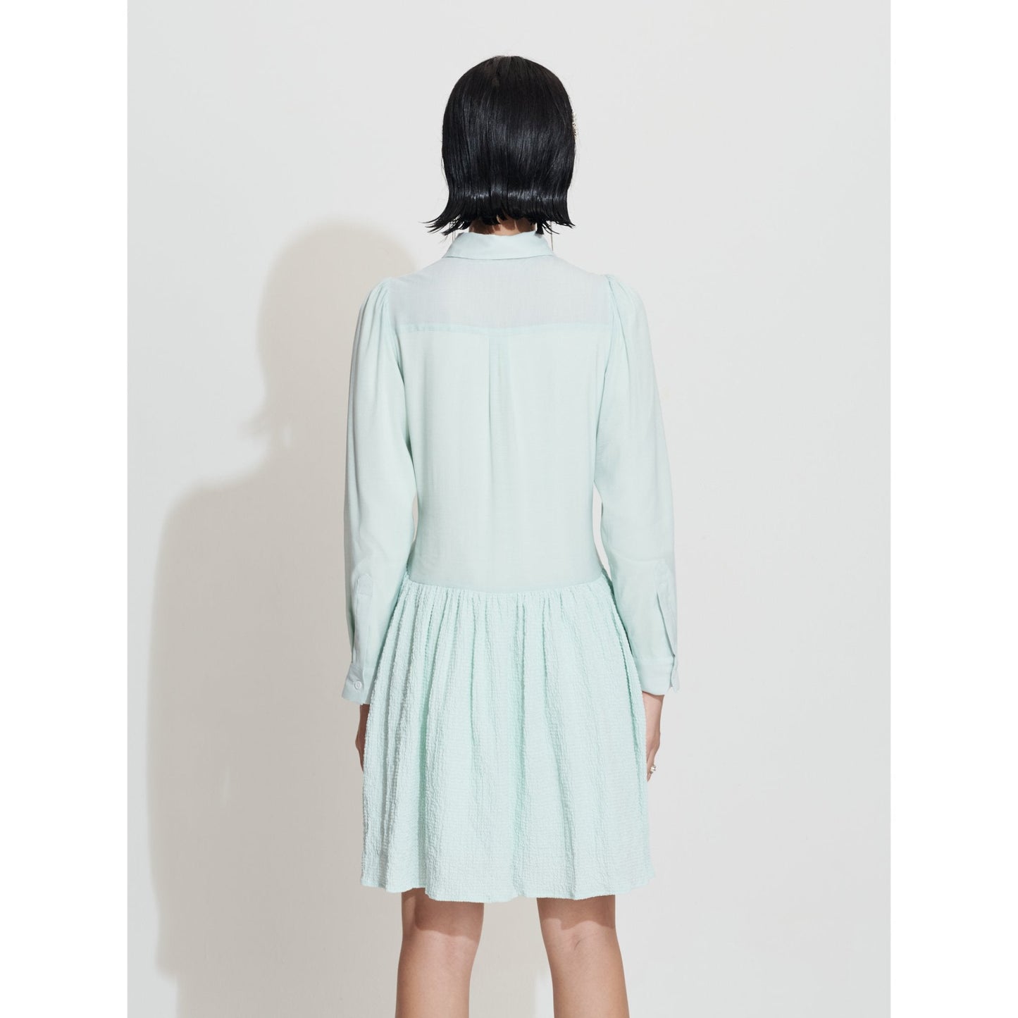 Women Dolly Shirt Dress - Light Blue