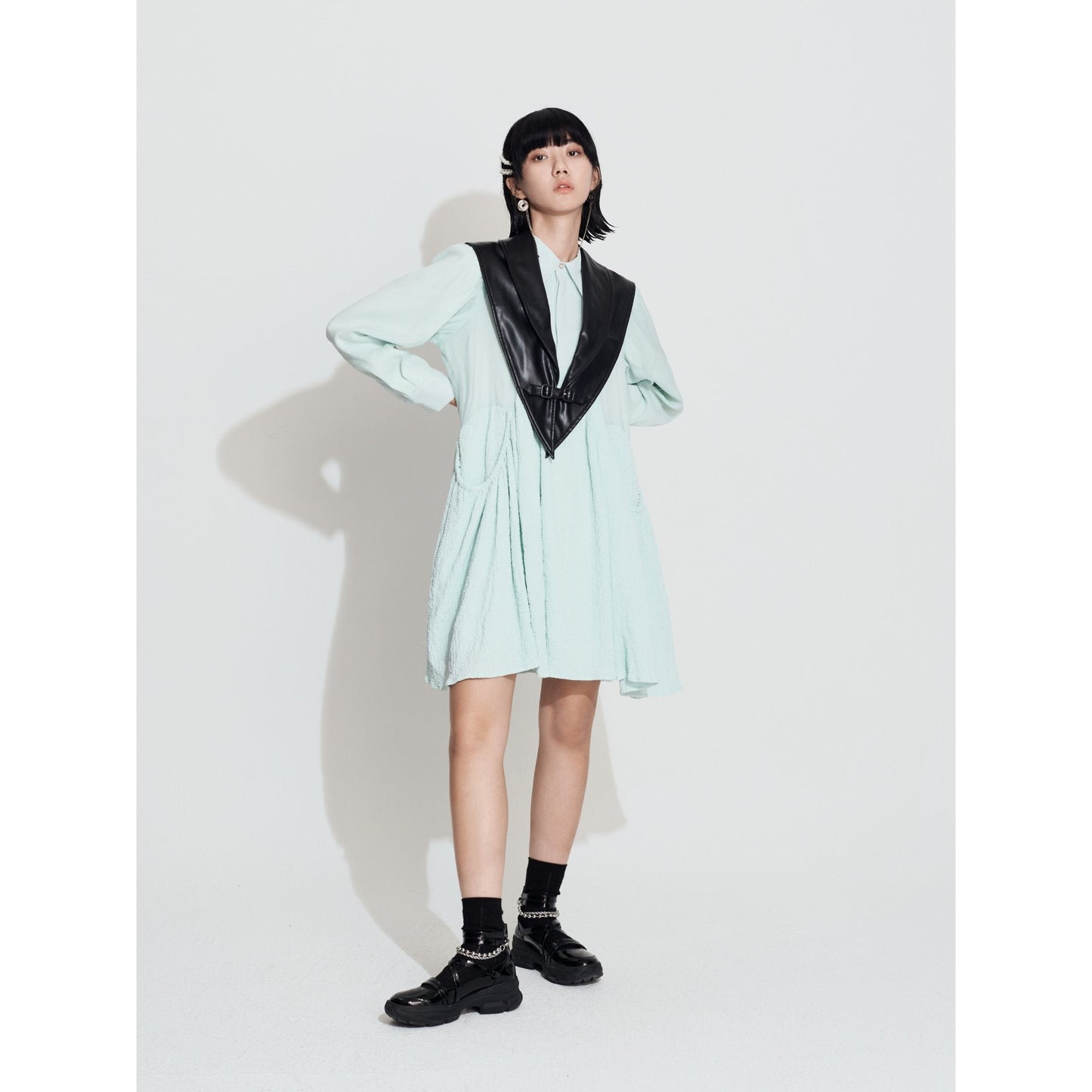 Women Dolly Shirt Dress - Light Blue