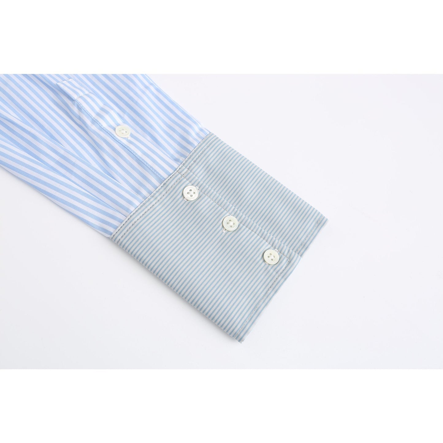 Women Printed Box Patch Shirt Dress - Light Blue