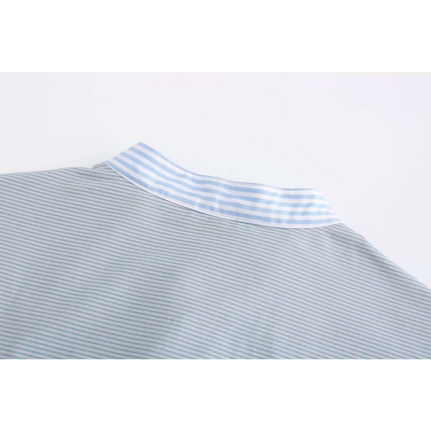 Women Printed Box Patch Shirt Dress - Light Blue