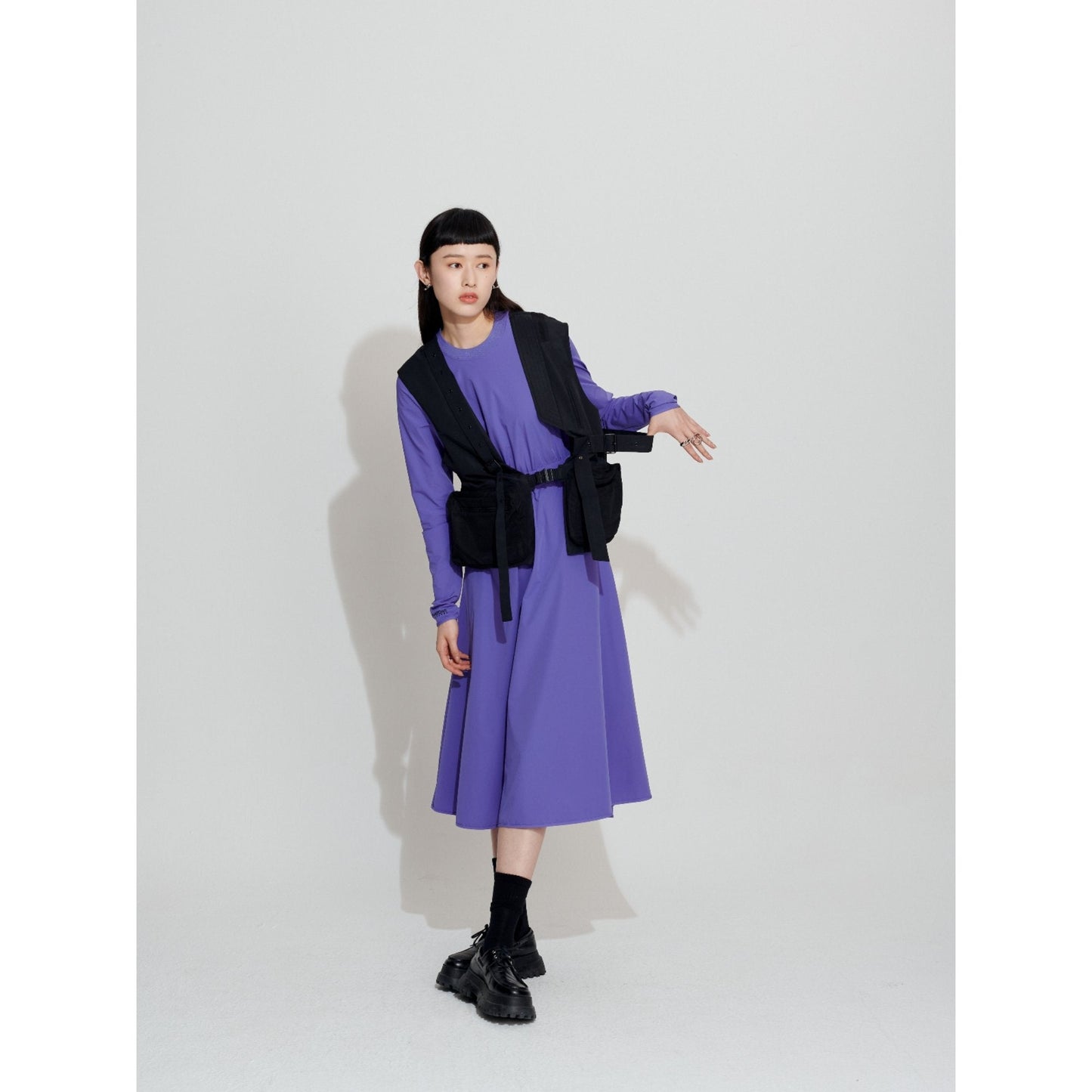 Women Pantone Collaboration : Slim Pantone Colour Dress - Purple