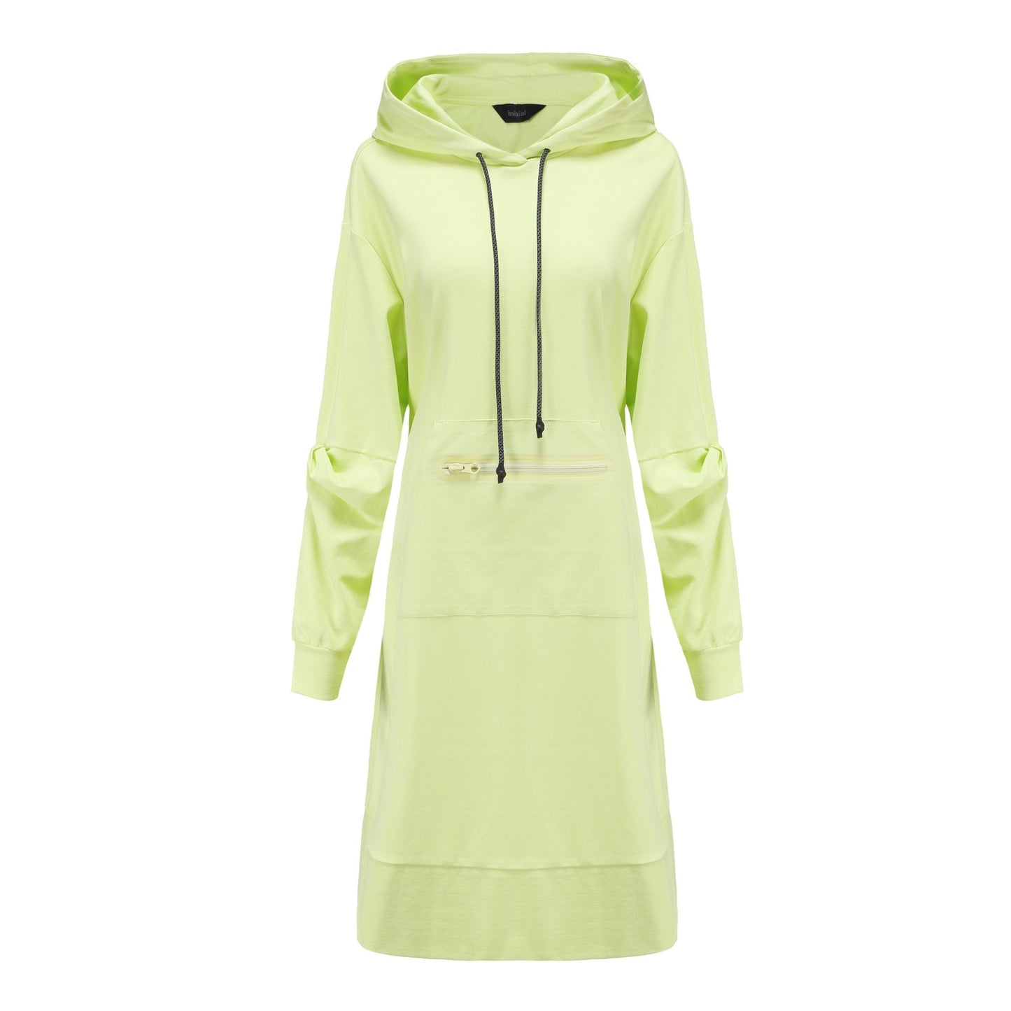 Women Oversize Hoodie Dress - Light Green