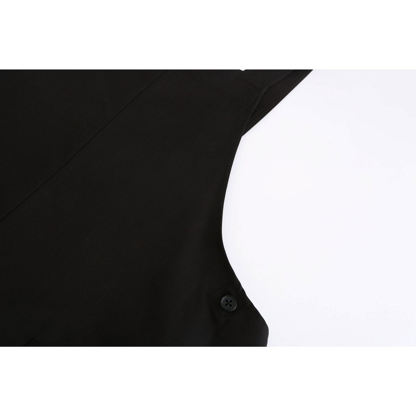 Women Tie Waist Wrap Worker Dress - Black