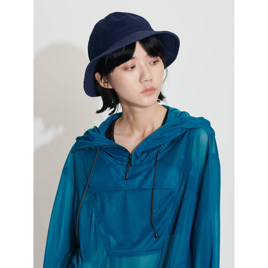 Women Cotton Canvas Bucket Hat - Navy