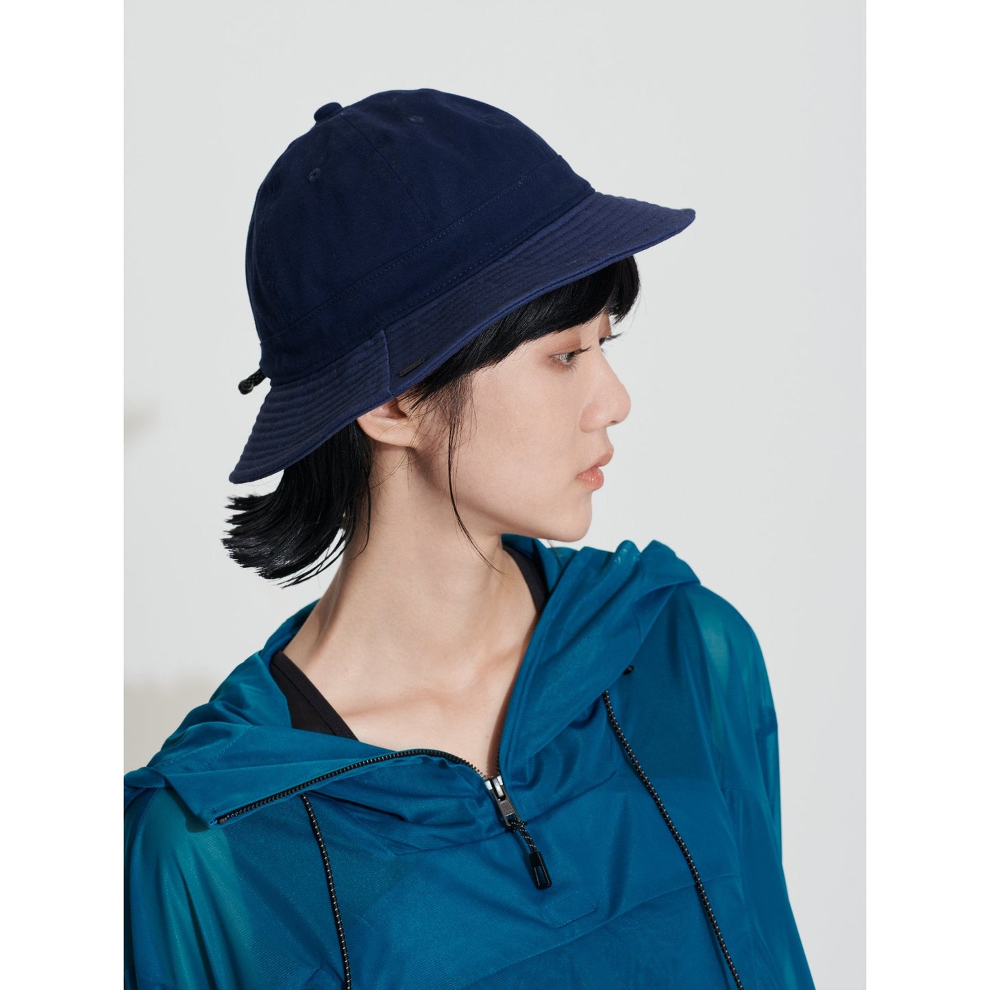 Women Cotton Canvas Bucket Hat - Navy