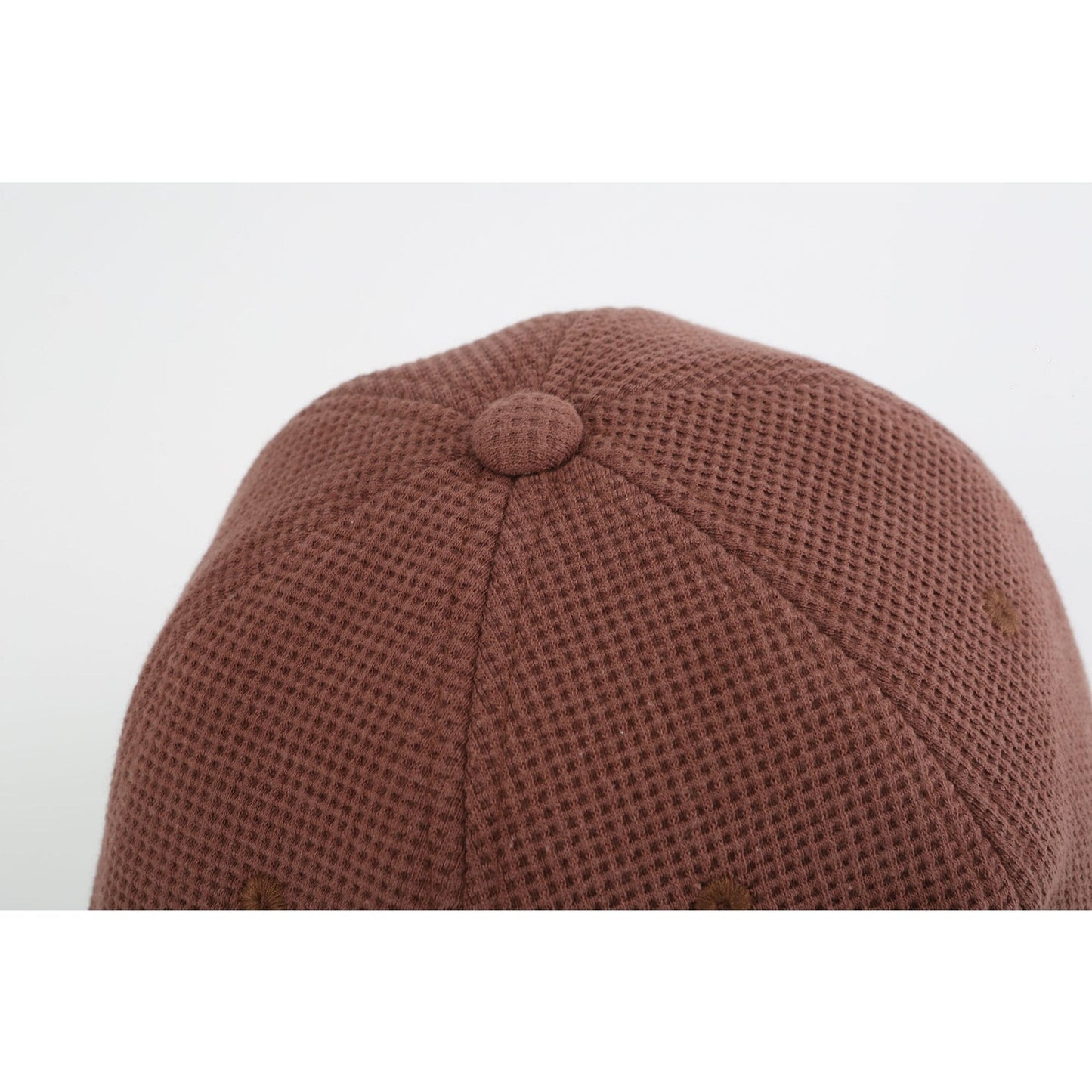 Women Waffle Baseball Cap - Brown