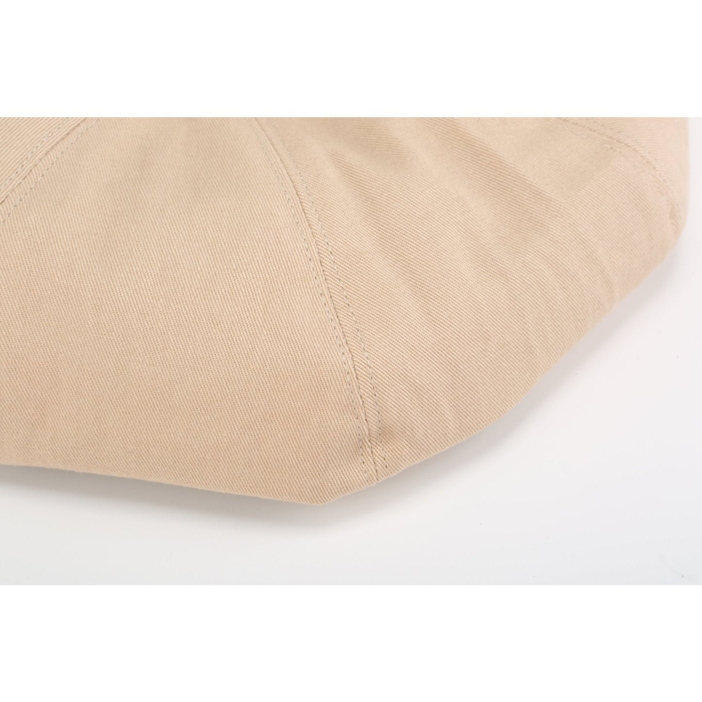 Women Cotton Canvas Beret - Beige