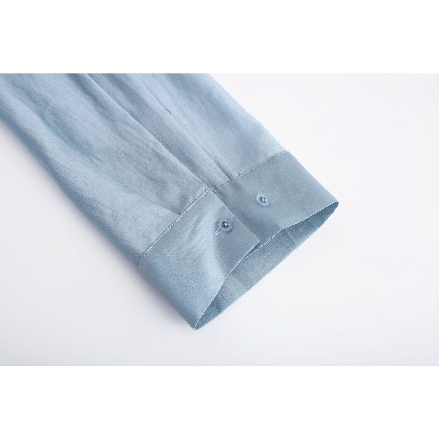 Women Oversize Silky Shirt - Light Blue