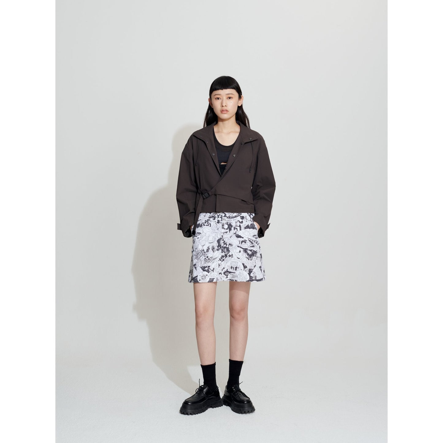 Women Solotex Elevated Coach Jacket - Charcoal