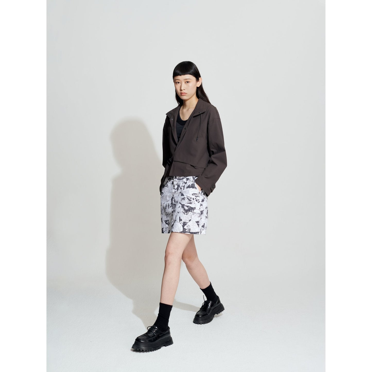 Women Solotex Elevated Coach Jacket - Charcoal