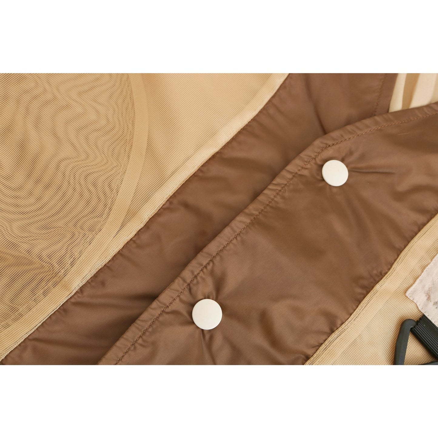 Women See Through Oversize Military Jacket - Khaki