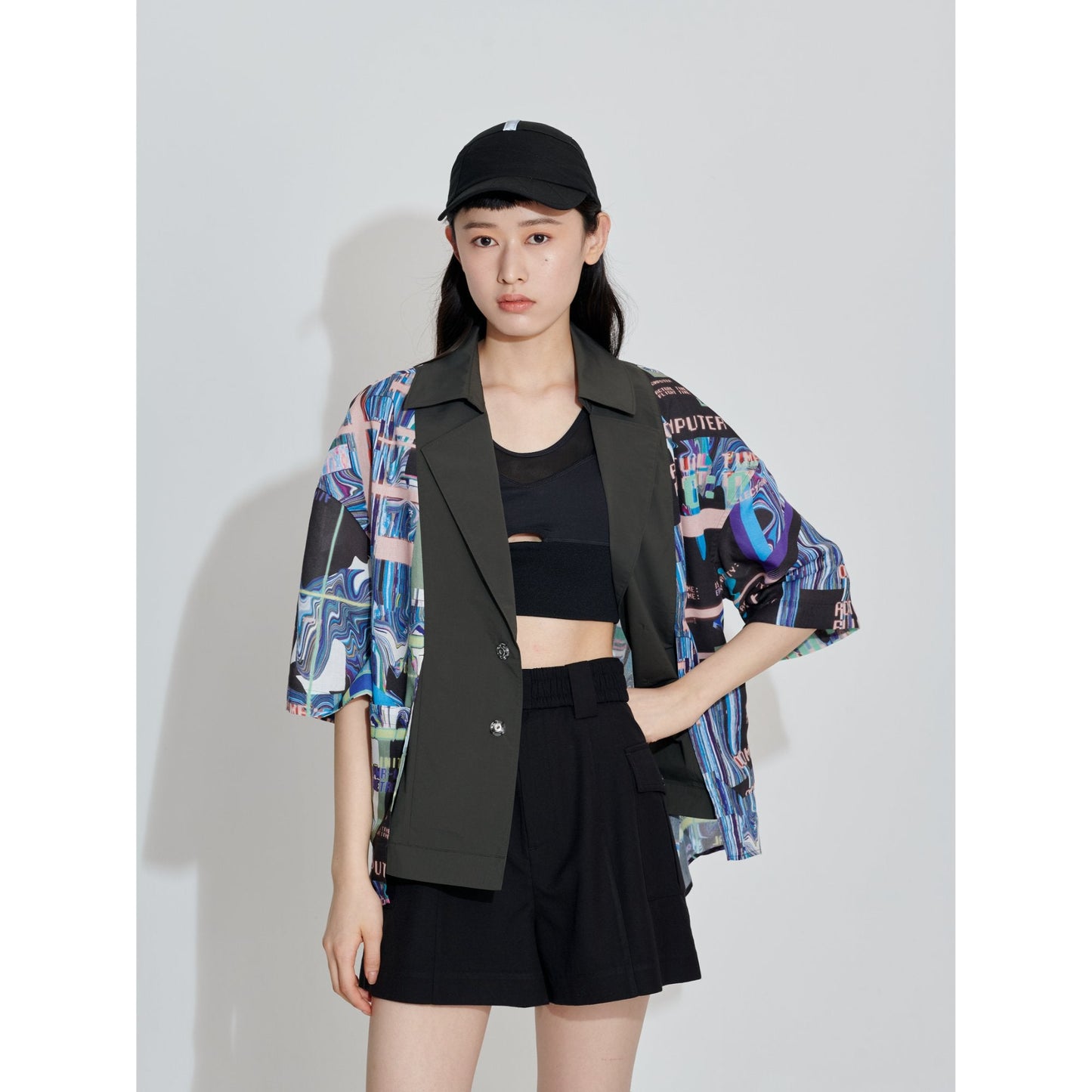 Women Pattern Patched Jacket - Pattern