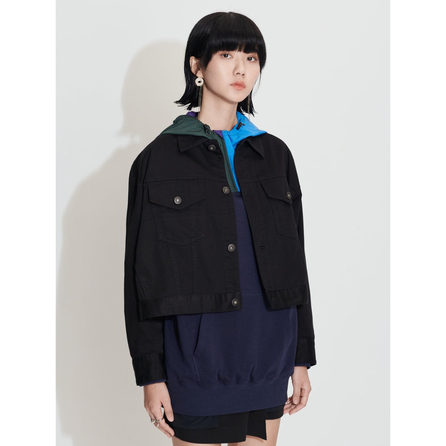 Women UE Back Print Jacket - Black
