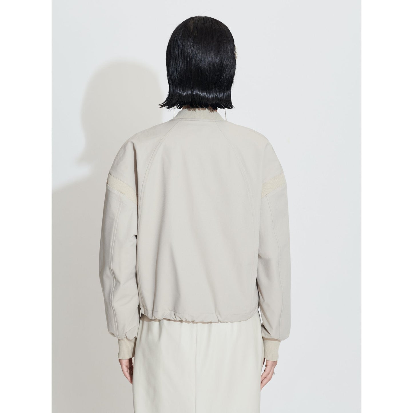 Women Solotex Bomber Jacket - Beige