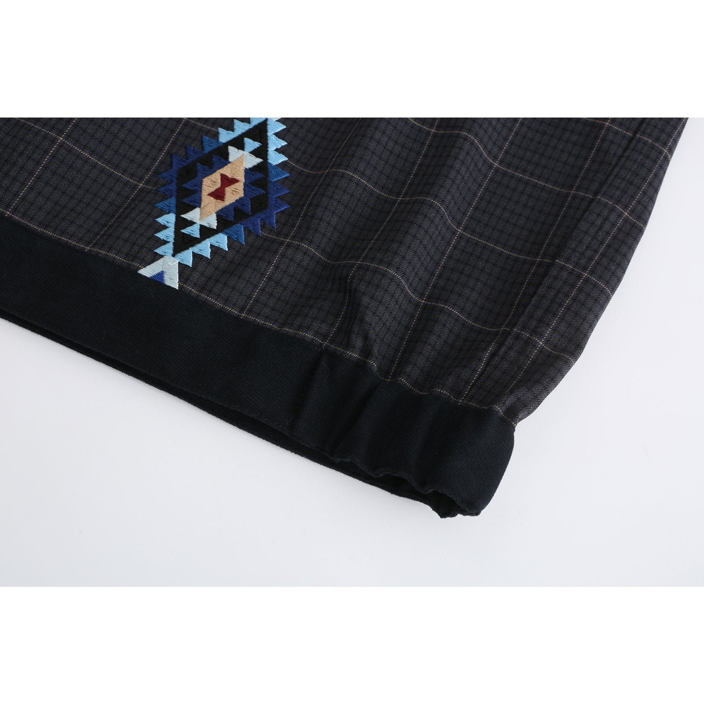 Men Pattern Embroidery Kimono - Navy