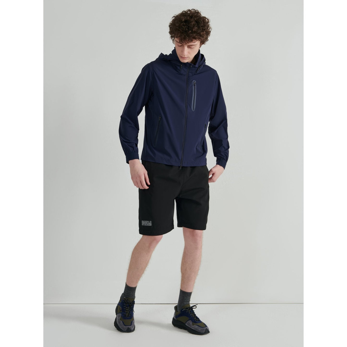 Men Running Windbreaker - Navy
