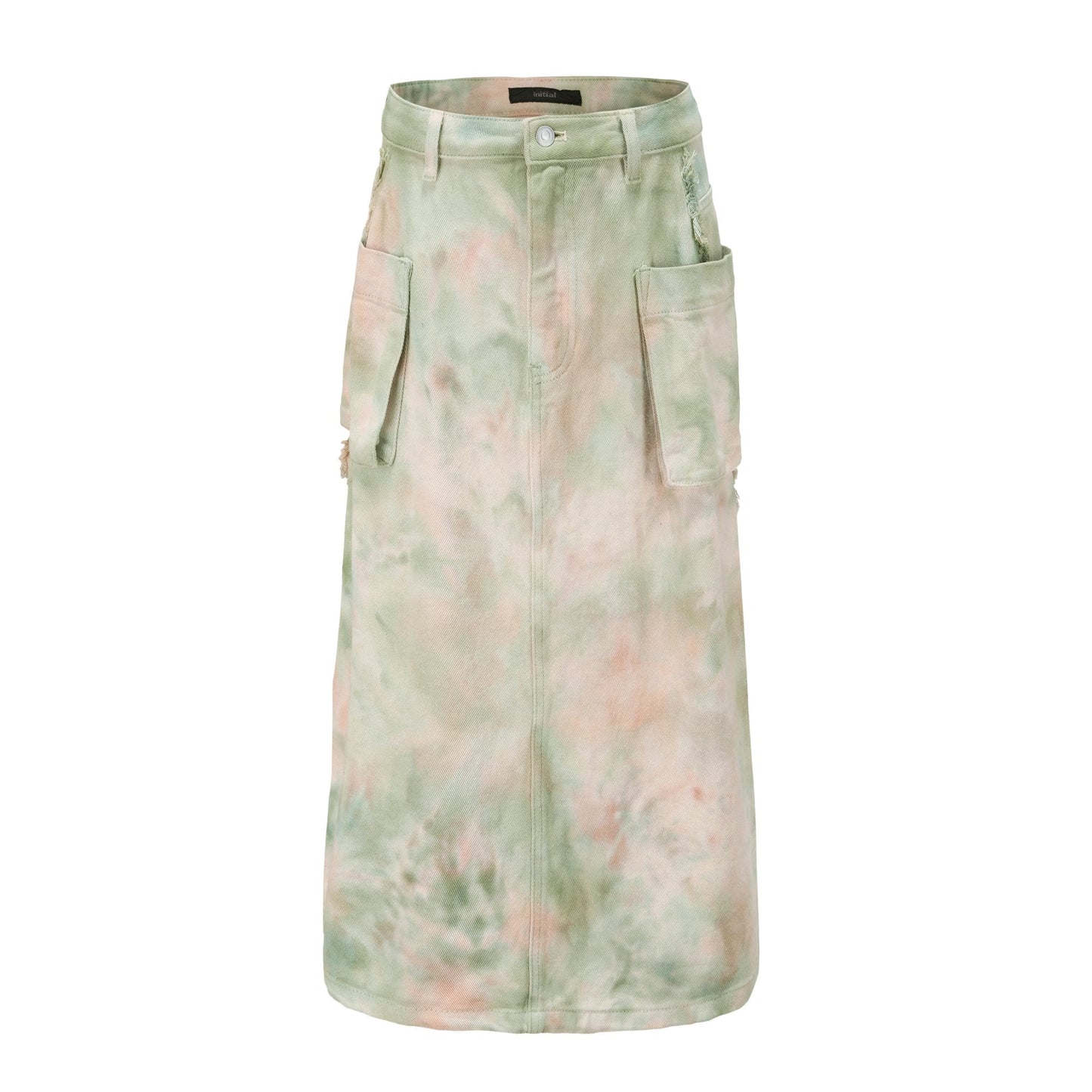 Women Tie Dye Skirt - Beige