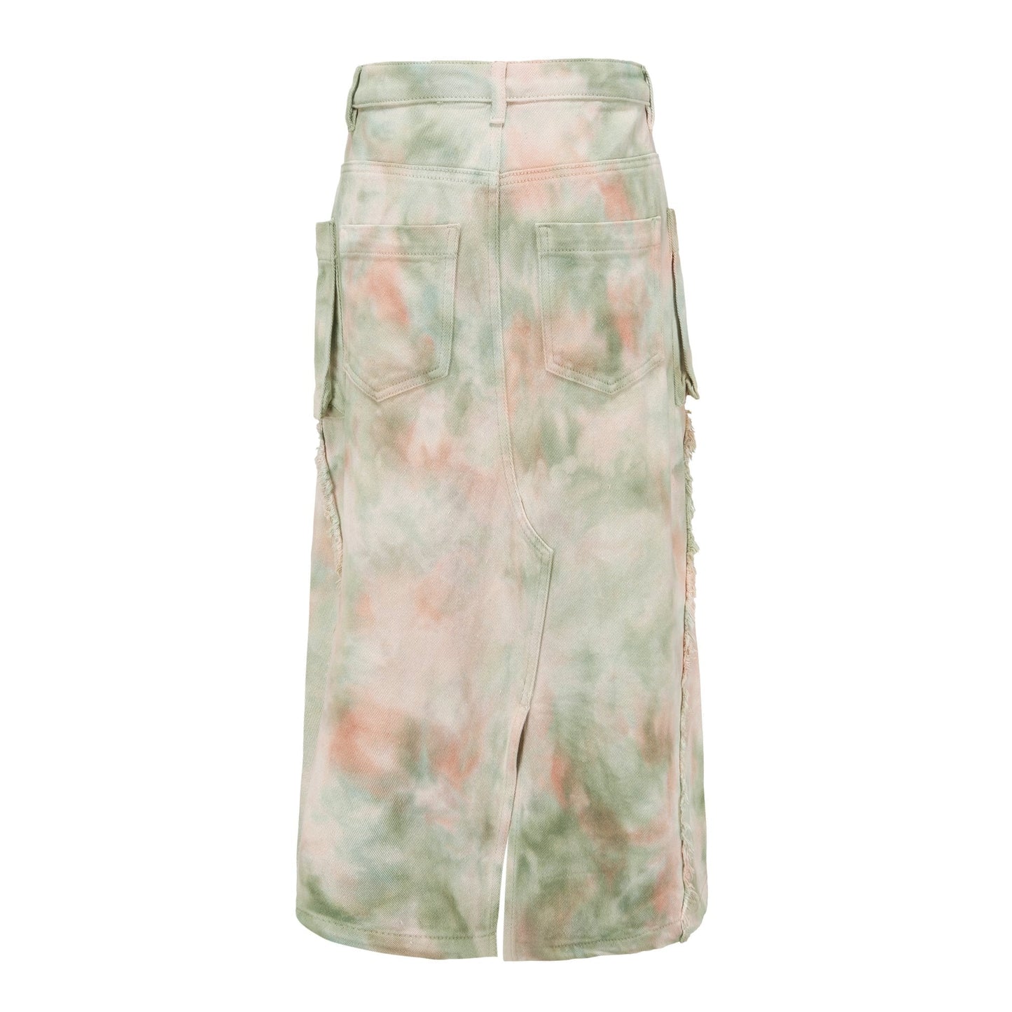 Women Tie Dye Skirt - Beige