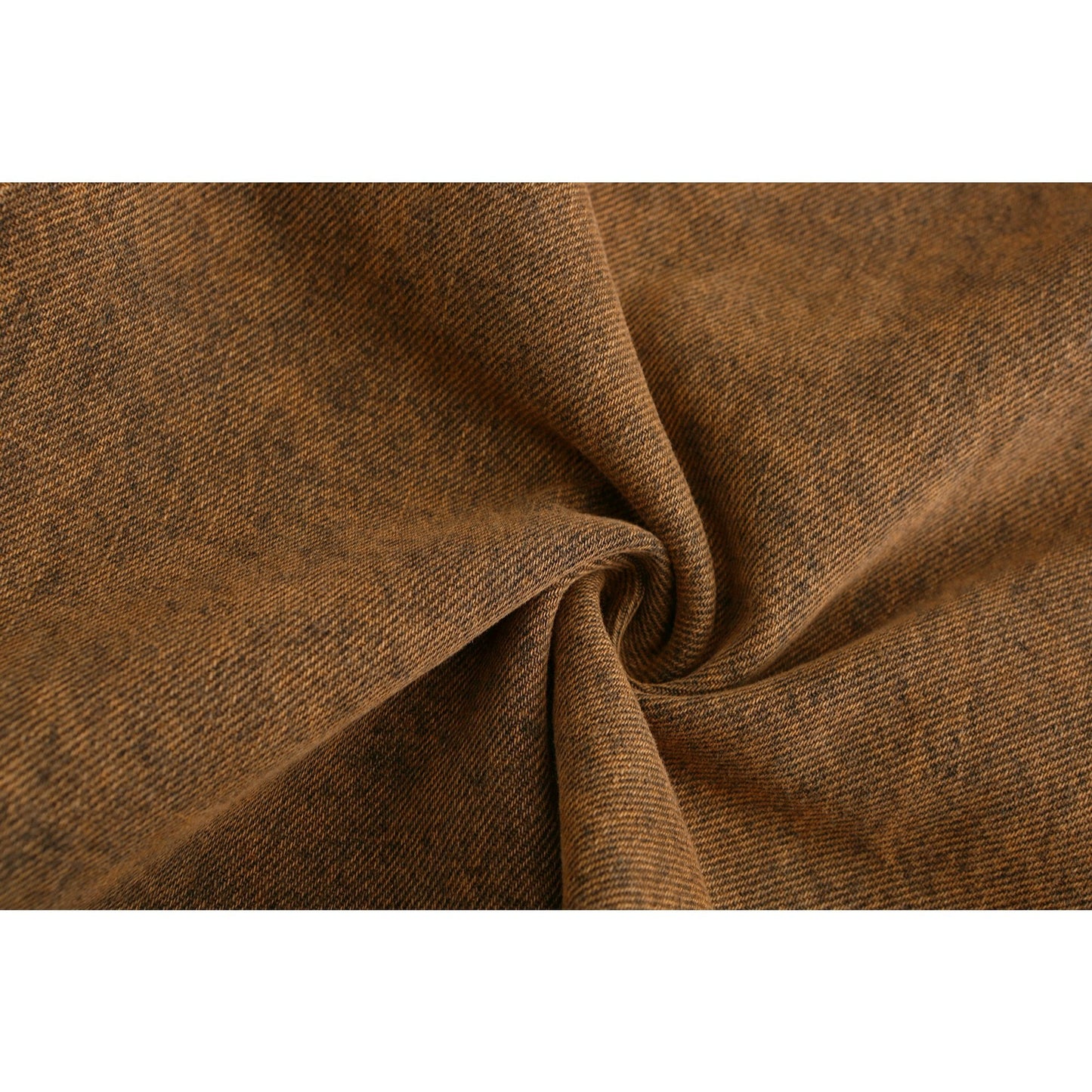 Women Vintage Colour Overdye Mermaid Denim Skirt - Brown