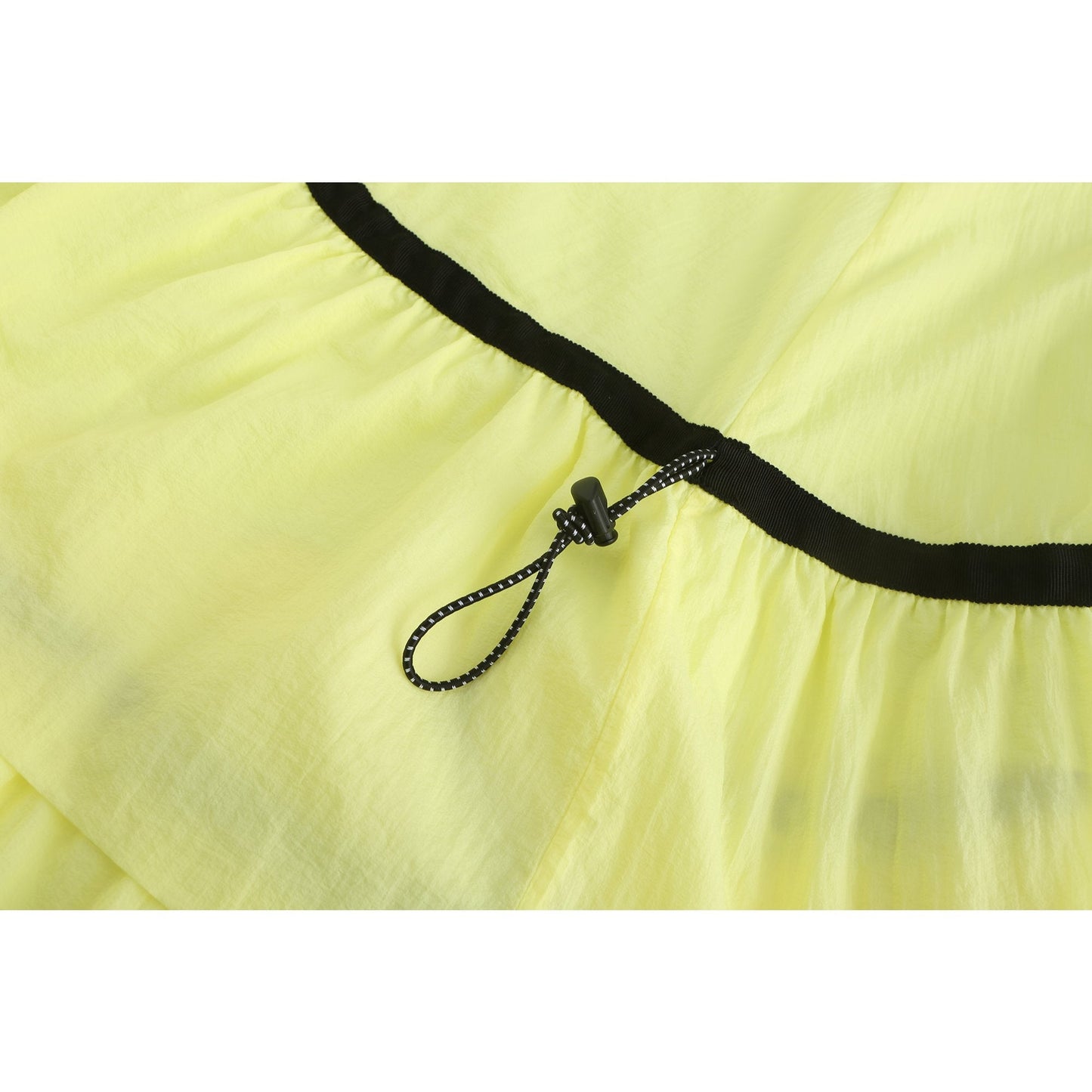 Women Tiered Layer Ruffle Outdoor Nylon Skirt - Yellow