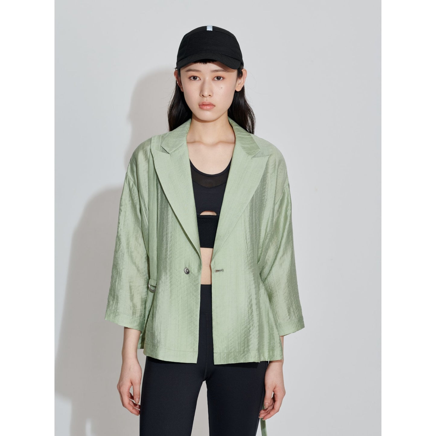 Women Light Weight Blazer - Light Green