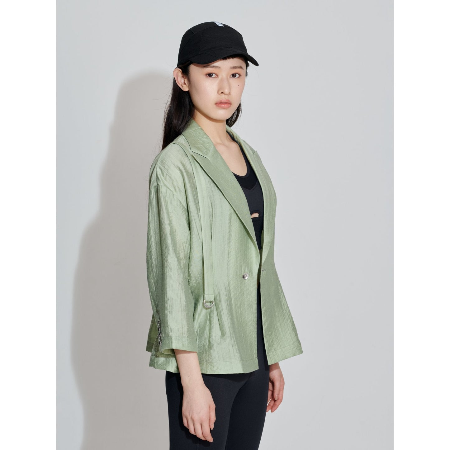 Women Light Weight Blazer - Light Green