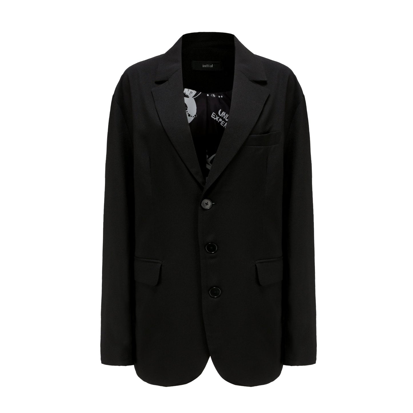 Women Extra Oversize Blazer - Black