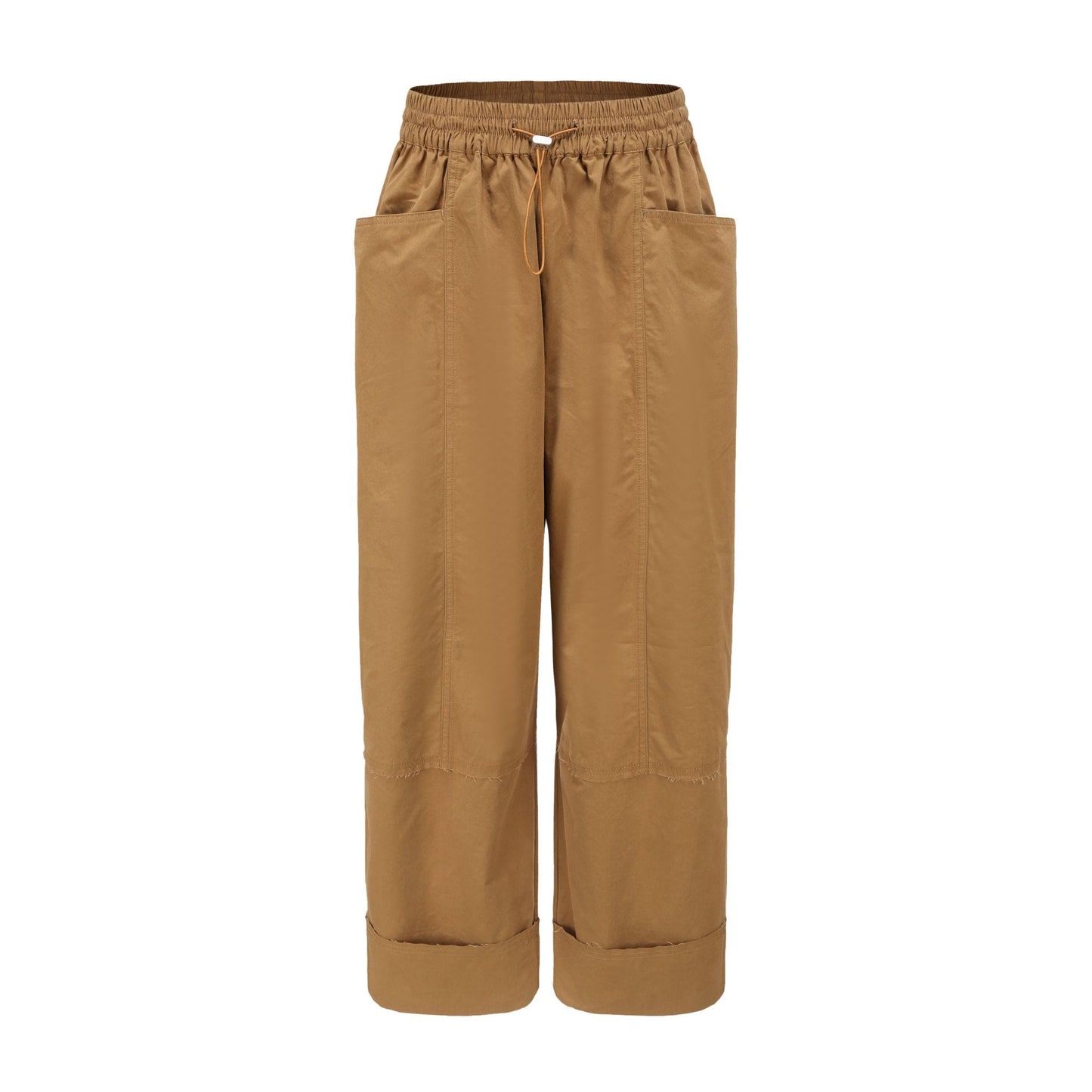 Women Worker Boyfriend Pants - Orange