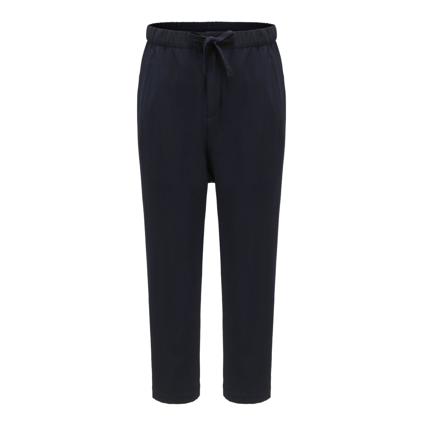 Men Drop Crotch Easy Pants - Navy