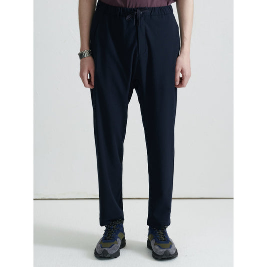Men Drop Crotch Easy Pants - Navy