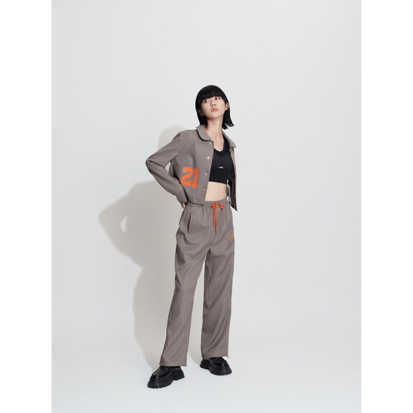 Women Corduroy Shorts - Checkered