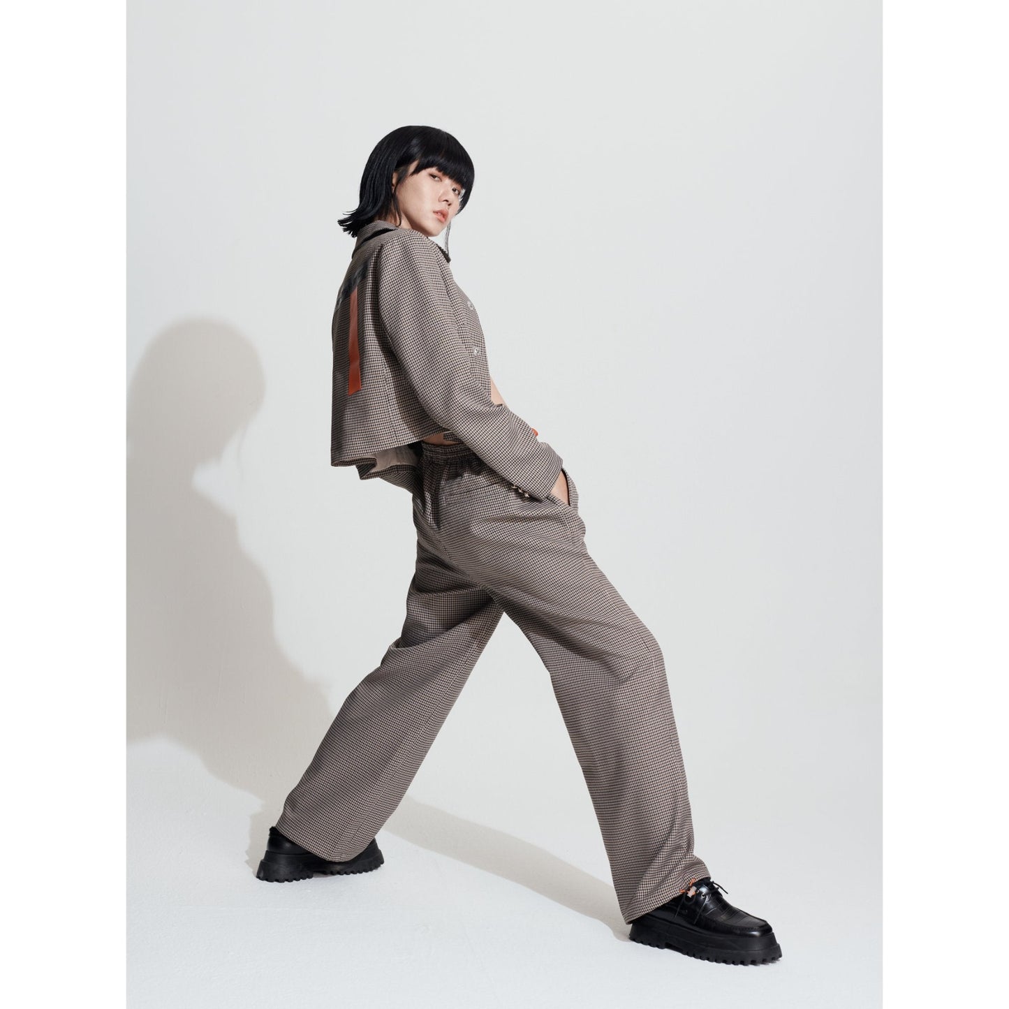 Women Corduroy Shorts - Checkered