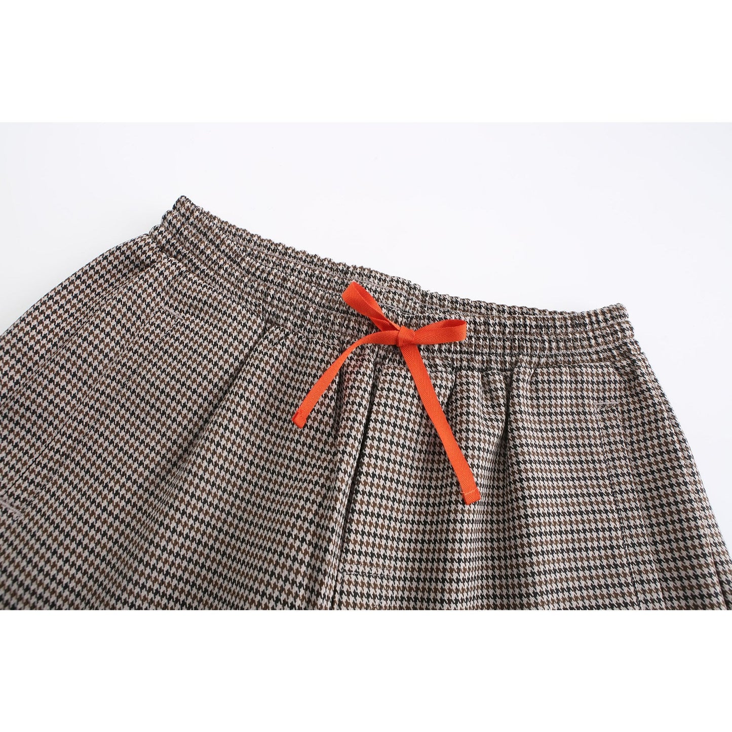 Women Corduroy Shorts - Checkered