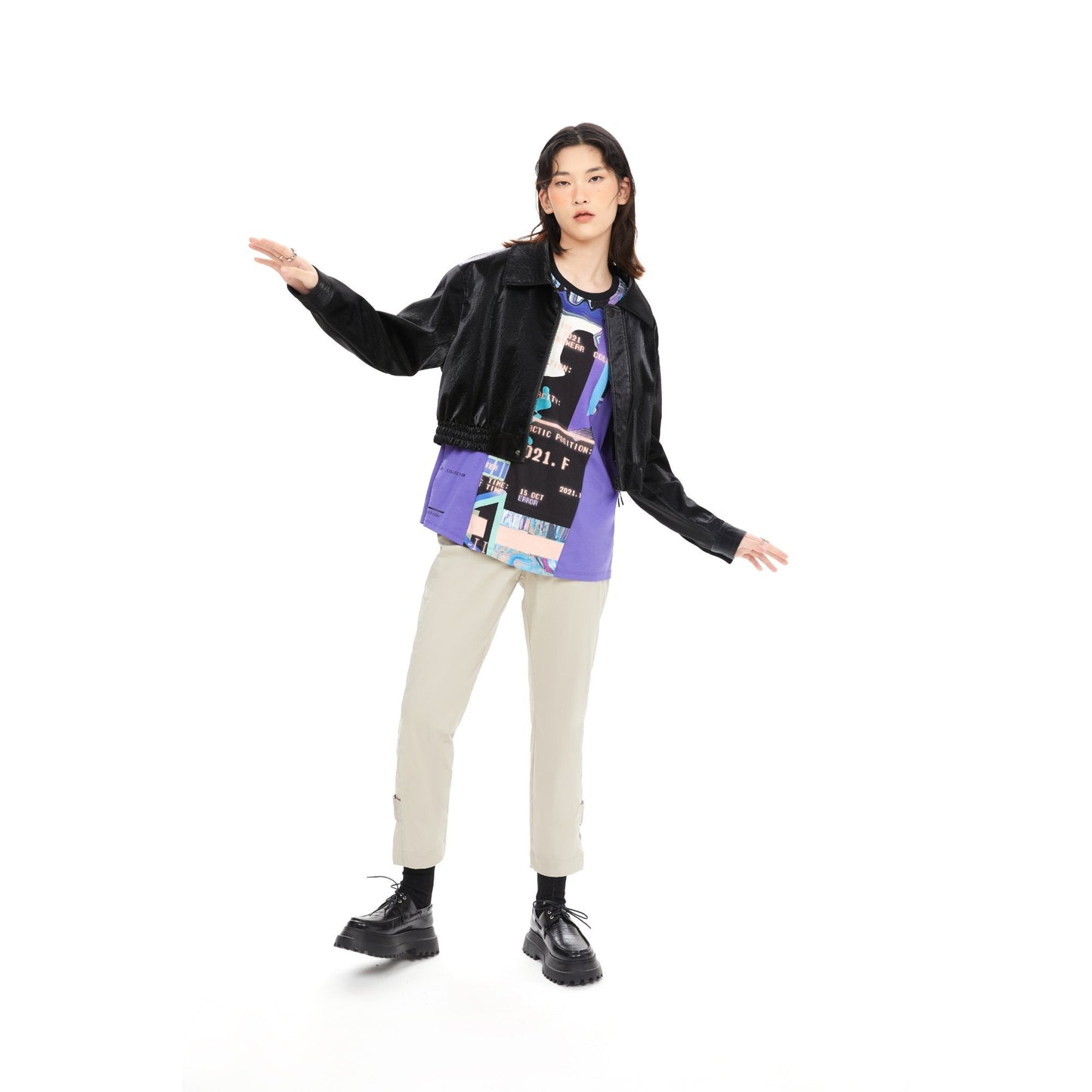 Women Buckle Pants - Light Green