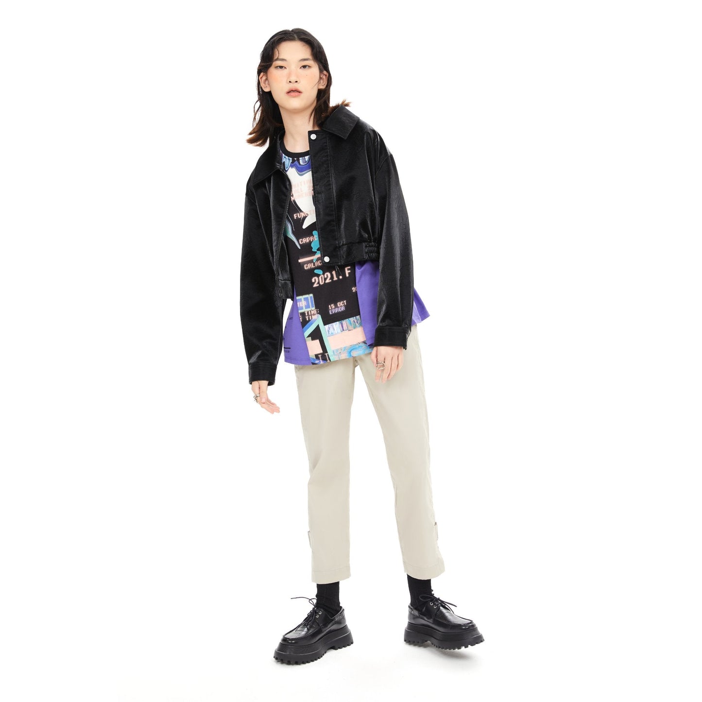 Women Buckle Pants - Light Green