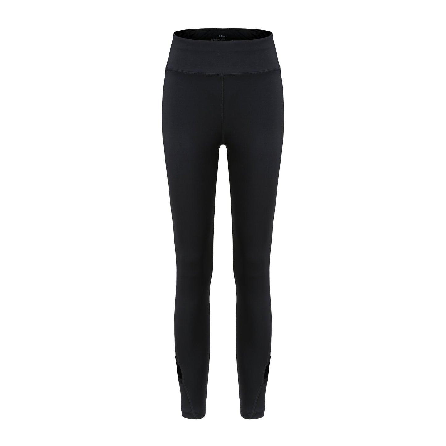 Women Cut Out Hem Leggings - Black