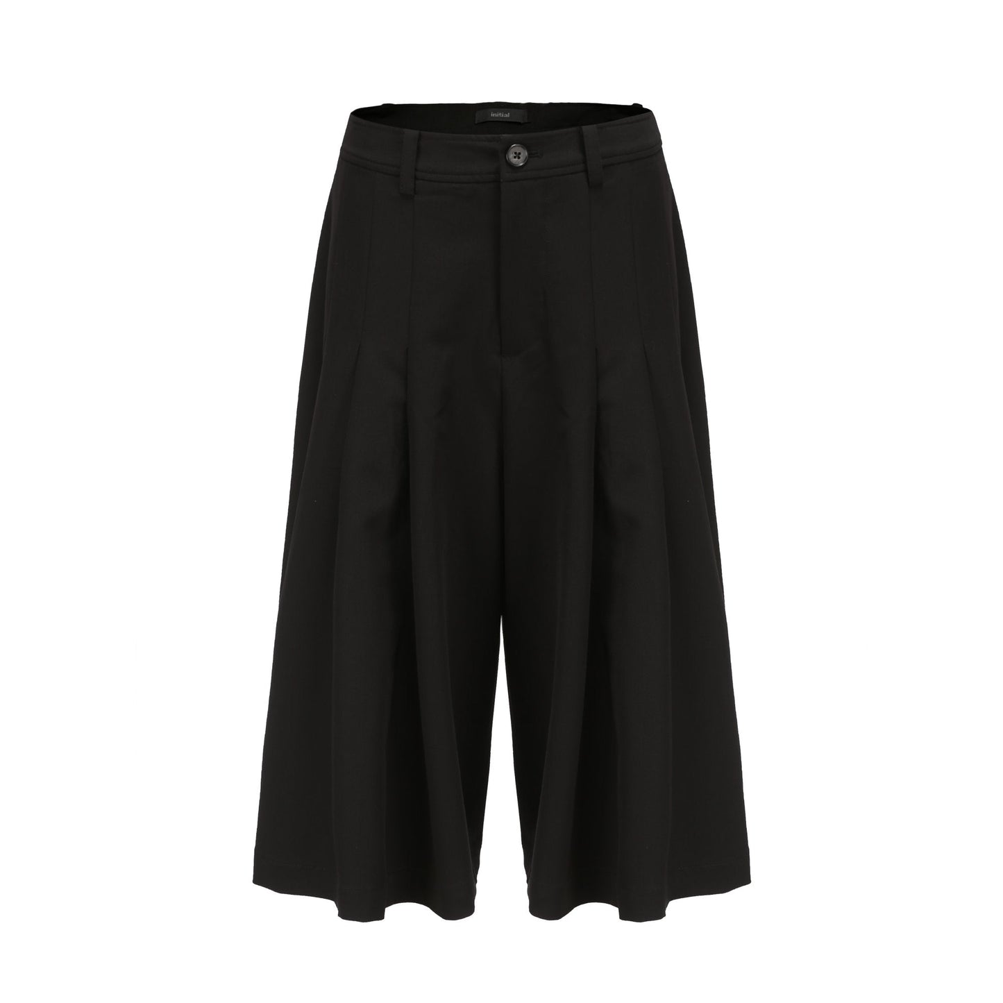 Women Pleated Skirt Like Culottes - Black