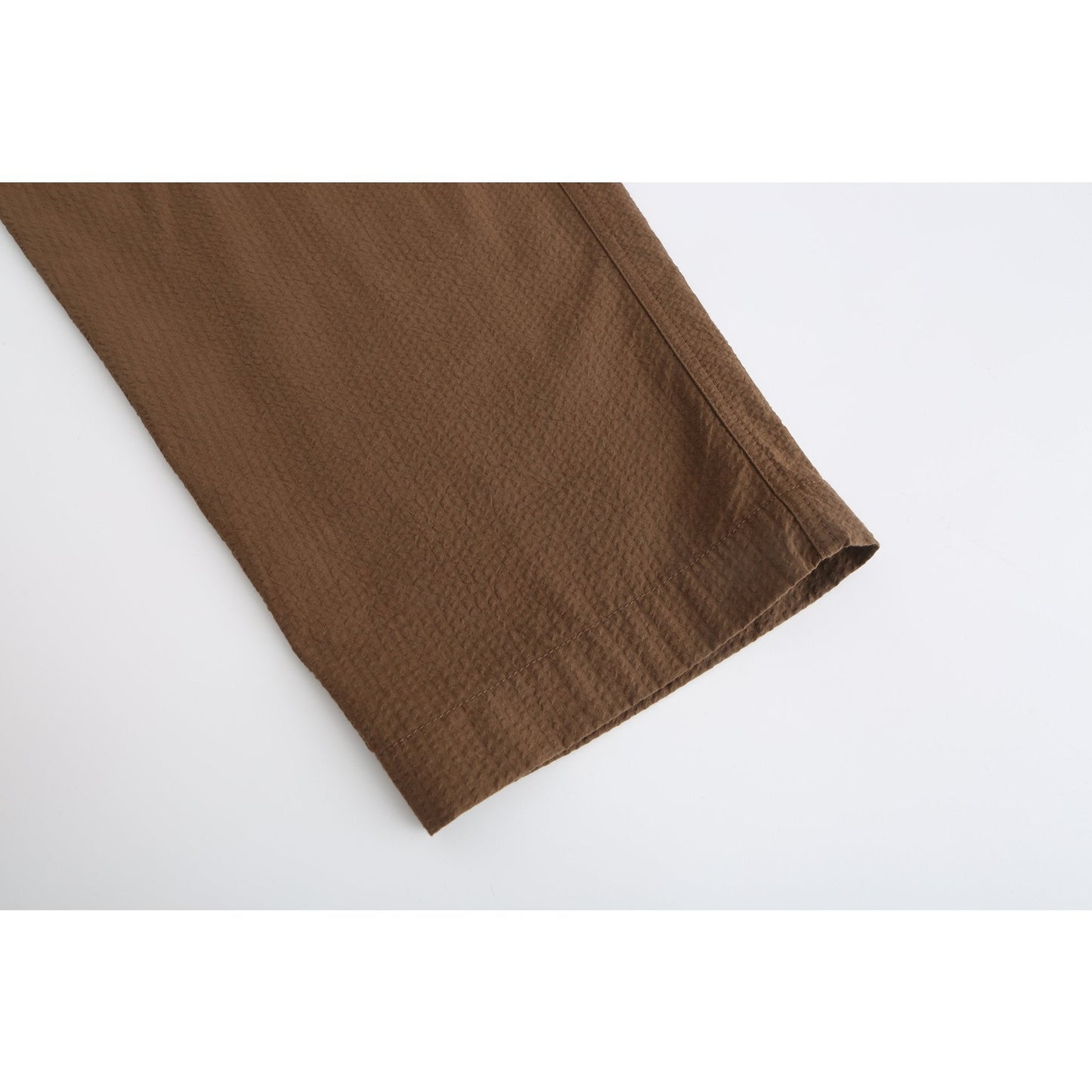 Men Seersucker Military Pants - Metallic Green