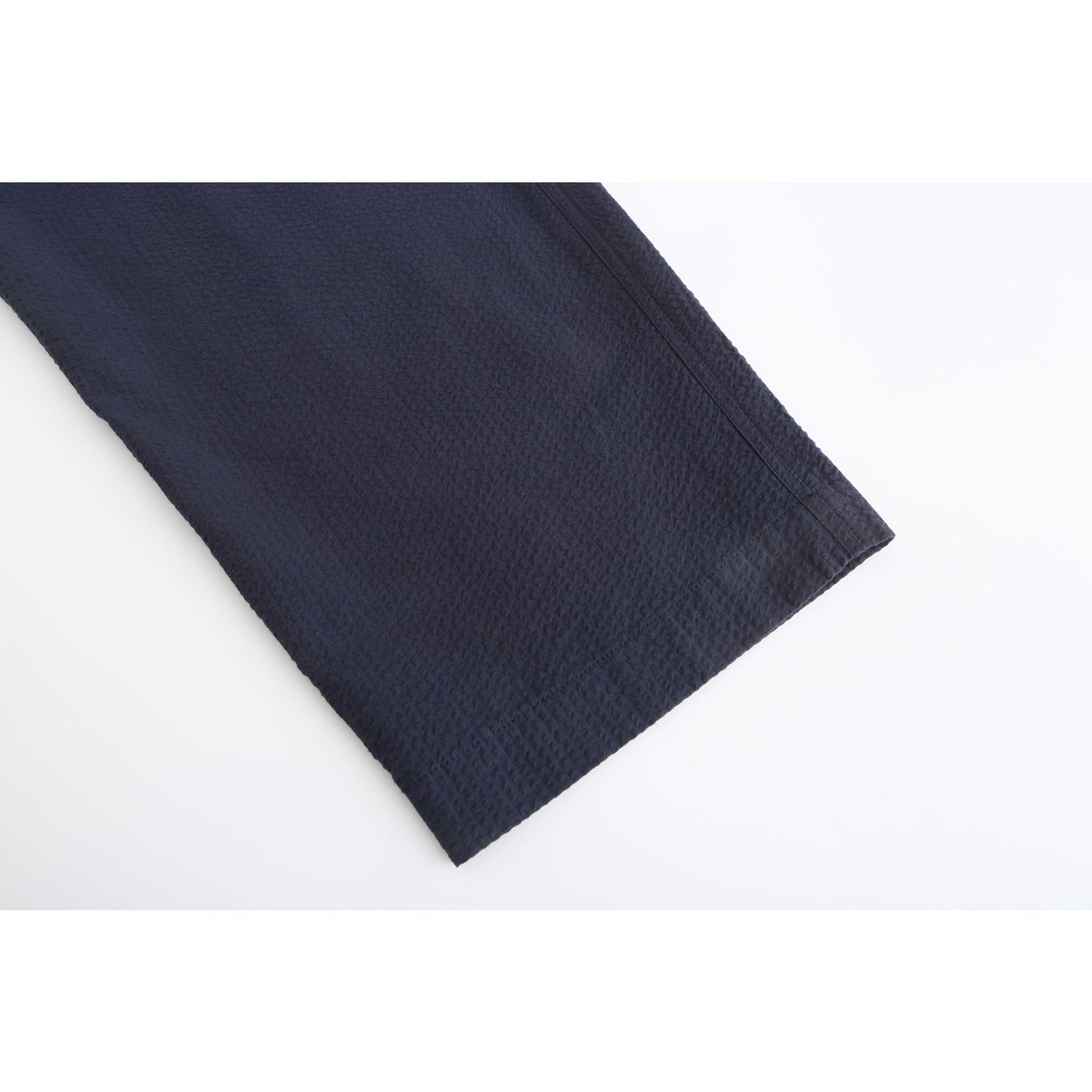Men Seersucker Military Pants - Navy