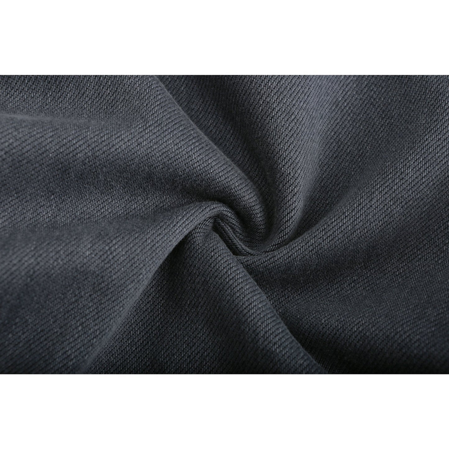 Women Punched Damage Wash Denim Pants - Charcoal