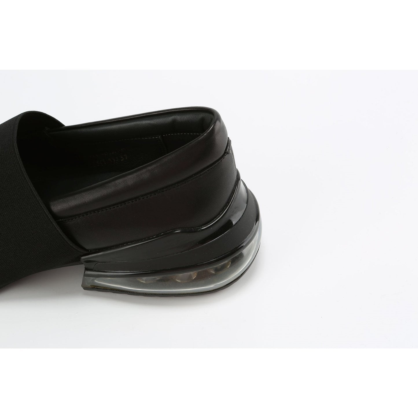 Women Chunky-Heel Elastic Shoes - Black
